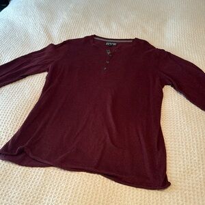 Hawker Rye Henley Sweater - Maroon, Large